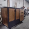491441005_18115252105474598_80097949833443956_n Chifonier de herrería y madera con puertas y cajones estilo industrial.